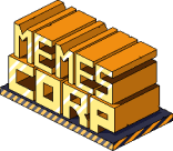 A logo that says Memes Corp